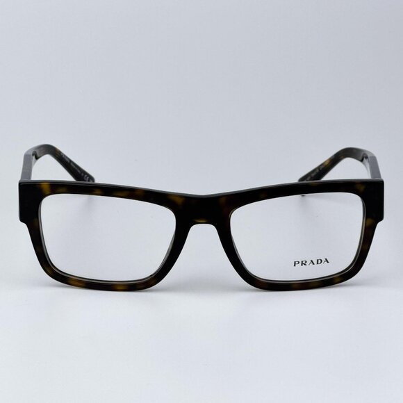 Prada PR15YV 2AU1O1 Women BRAND NEW Eyeglasses Havana Rectangle Unisex - Picture 1 of 10